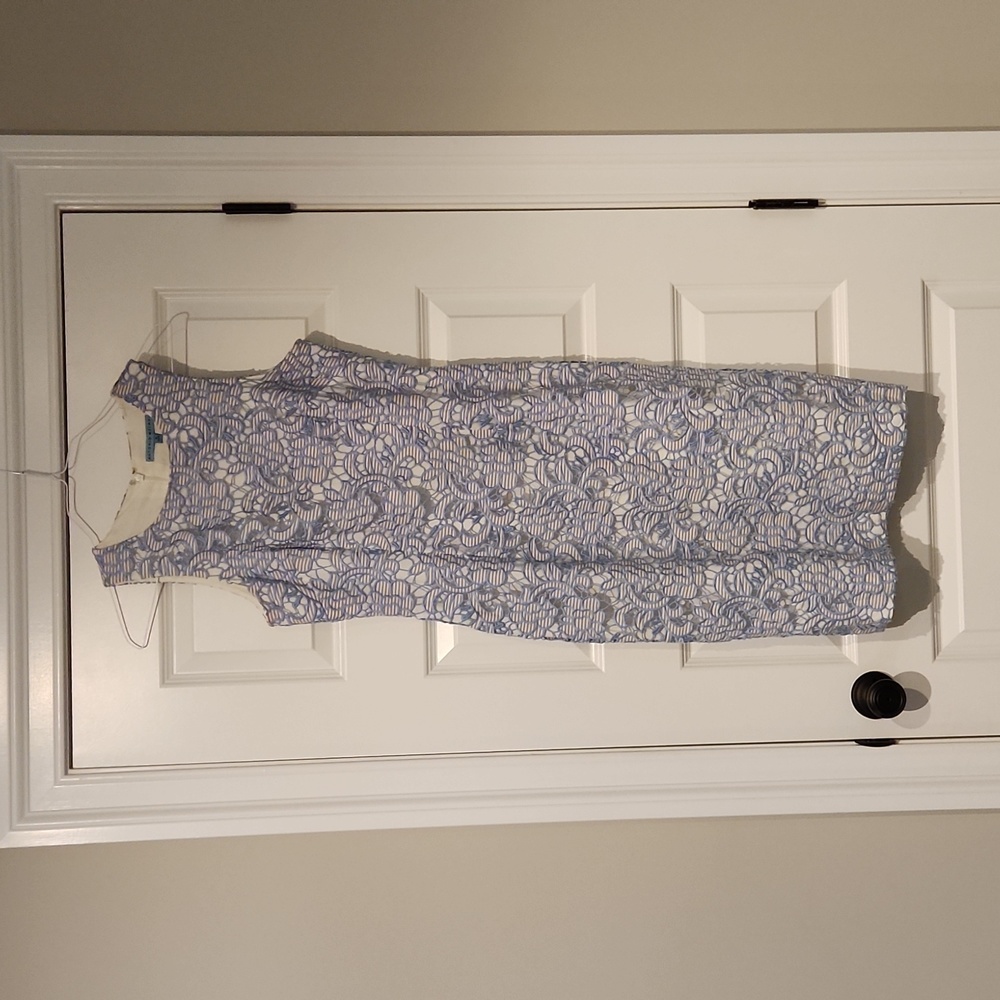 Antonio Melani Sleeveless Blue and White  Dress